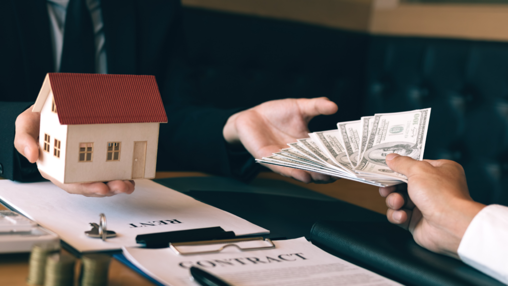 Receiving cash payment for house