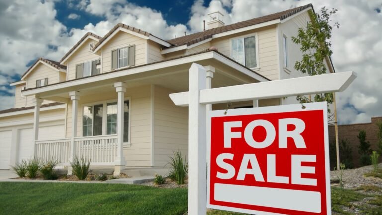 A house with a for sale sign in SF Bay Area CA